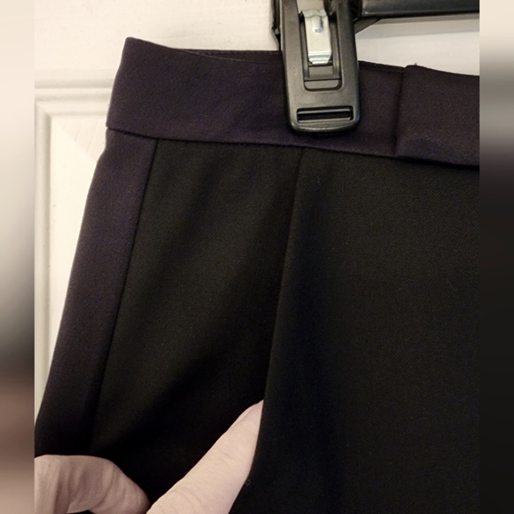 EQUIPMENT Femm Black Tuxedo Wool/ Satin Stripe Ankle Trousers Size 4 - Picture 8 of 13